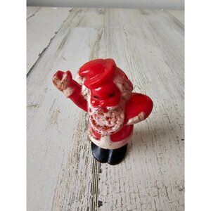 Vintage plastic red Santa‎ Xmas decor